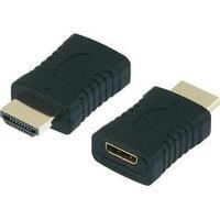 HDMI Adapter [1x HDMI plug - 1x HDMI socket, mini] Black gold plated con