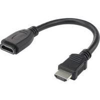 HDMI Extension cable [1x HDMI plug - 1x HDMI socket] 0.15 m Black SpeaKa Professional