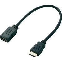 HDMI Extension cable [1x HDMI plug - 1x HDMI socket] 0.30 m Black SpeaKa Professional