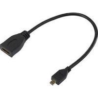 HDMI Adapter [1x HDMI socket D Micro - 1x HDMI socket] Black gold plated