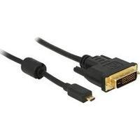 HDMI / DVI Cable [1x HDMI socket D Micro - 1x DVI plug 25-pin] 3 m Black Delock