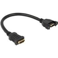 HDMI Extension cable [1x HDMI socket - 1x HDMI socket] 0.25 m Black Delock
