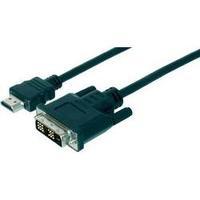 HDMI / DVI Cable [1x HDMI plug - 1x DVI plug 19-pin] 2 m Black Digitus