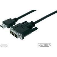 HDMI / DVI Cable [1x HDMI plug - 1x DVI plug 19-pin] 3 m Black Digitus