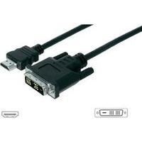 HDMI / DVI Cable [1x HDMI plug - 1x DVI plug 19-pin] 10 m Black Digitus