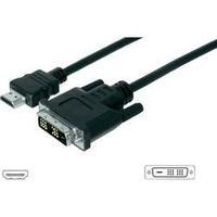 HDMI / DVI Cable [1x HDMI plug - 1x DVI plug 19-pin] 5 m Black Digitus