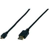 hdmi cable 1x hdmi plug 1x hdmi socket d micro 2 m black digitus