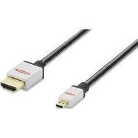 HDMI Cable [1x HDMI plug - 1x HDMI socket D Micro] 2 m Black-silver ednet