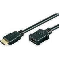 HDMI Extension cable [1x HDMI plug - 1x HDMI socket] 1.50 m Black Goobay