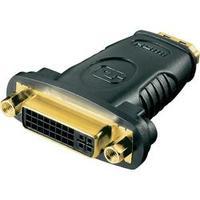 HDMI / DVI Adapter [1x HDMI socket - 1x DVI socket 29-pin] Black gold pl