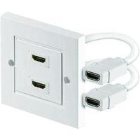 hdmi adapter 2x hdmi socket 2x hdmi socket white goobay