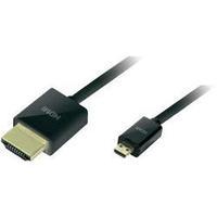 hdmi cable 1x hdmi plug 1x hdmi socket d micro 150 m black logilink