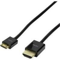 hdmi cable 1x hdmi plug 1x hdmi plug c mini 150 m black logilink