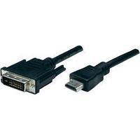 HDMI / DVI Cable [1x HDMI plug - 1x DVI plug 25-pin] 1.80 m Black Manhattan