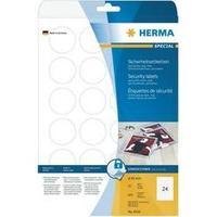 Herma 4234 Labels (A4) Ø 40 mm Film White 600 pc(s) Permanent Safety stickers, All-purpose labels Laser, Copier