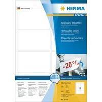 Herma 10308 Labels (A4) 96 x 63.5 mm Paper White 800 pc(s) Removable All-purpose labels Inkjet, Laser, Copier
