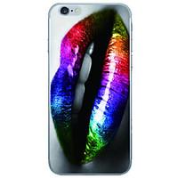 Heavy Metal Sexy Lips Pattern TPU Ultra-thin Translucent Soft Back Cover for iPhone 5 5S SE 6 6S 6Plus 6S Plus