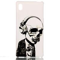 Headphones Skull Pttern TPU Soft Cover for Sony M4