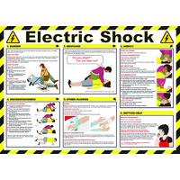 Health and Safety Poster Electric Shock 420x590mm