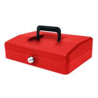 helix 25cm sloping lid cash box red