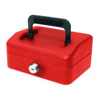 HELIX 15CM SLOPING LID CASH BOX RED