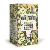 heath and heather organic lemon balm liquorice 20bag