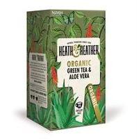 heath and heather organic green tea aloe vera 20bag