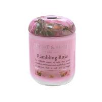 heart home rambling rose small candle jar 274g