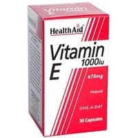 Health Aid Vitamin E 1000iu Natural 30 Caps