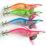 hengjia led squid jig fishing lures 4pcsset 105mm 15g color assorted