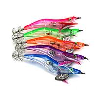 hengjia led squid jig fishing lures 5pcsset 128mm 21g color assorted