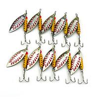 Hengjia 10pcs Deluxe Quality Spoon Metal Fishing Lures 70mm 9.9g Spinner Baits Random Colors