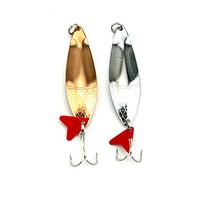Hengjia 5pcs Spoon Metal Fishing Lures 85mm 26g Spinner Baits Random Colors