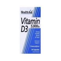 Health Aid Vitamin D3 5000iu 30vegicaps (1 x 30vegicaps)