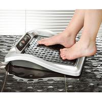 heated electric foot plate silver