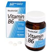 HealthAid Vitamin B6 (Pyridoxine HCl) 50mg 100 tablets