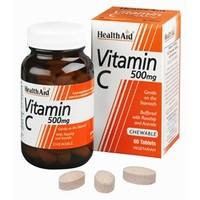 HealthAid Vitamin C 500mg - Chewable (Orange Flavour) 100 tablets