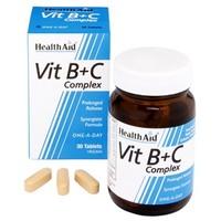 HealthAid Vitamin B + C Complex - Prolonged Release 30 tablets