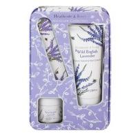 Heathcote & Ivory Wild English Lavender Manicure Collection in Decorative Tin with Hand Cream, ...