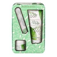 Heathcote & Ivory Lily of the Valley Manicure Collection in Decorative Tin with Hand Cream, ...