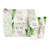 Heathcote & Ivory Lily of the Valley Cosmetic Pouch with Shower Gel Body Cream