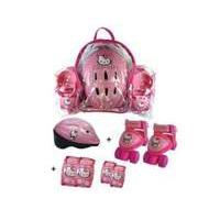 Hello Kitty Quad Skate Set (quads Skates Helmet Protective Pads & Crystal Bag) Ohky02