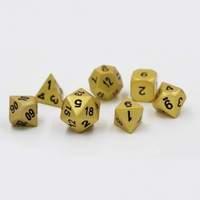 heavy metal d20 2 dice set gold wwhite numbers