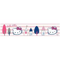 Hello Kitty Pink and White Stripe Self Adhesive Wallpaper Border 5m