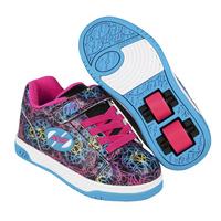 Heelys X2 Dual Up - Black/Cyan/Neon Multi
