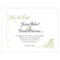 Heart Filigree Save The Date Card