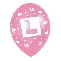 Hen Night L Plate Balloons (pack Of 6)