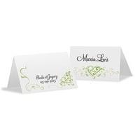 Hearts Filigree Place Card With Fold