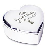Heart Butterfly Trinket Box Personalised