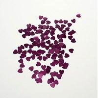 Heart Shaped Metallic Confetti Pack - Purple